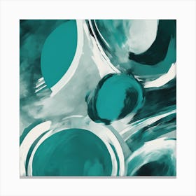 Teal Abstract Art Prints and Posters Canvas Print