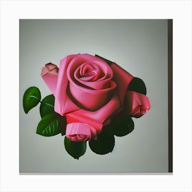 Origami Rose Canvas Print