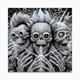 Skeletons 2 Canvas Print