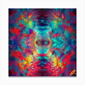 Psychedelic Abstract Painting Canvas Print