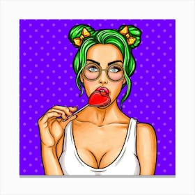 Lolly Pop Girl Canvas Print