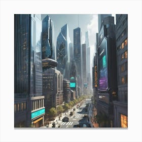 Futuristic City 15 Canvas Print