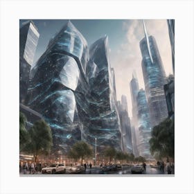 Futuristic Cityscape 41 Canvas Print