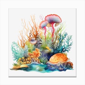 Underwater Sea Life Canvas Print