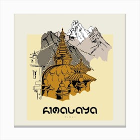 Locations Himalaya Square Canvas Print