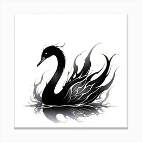 Black Swan Tattoo 1 Canvas Print