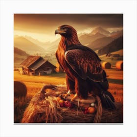 Eagle In A Basket Canvas Print