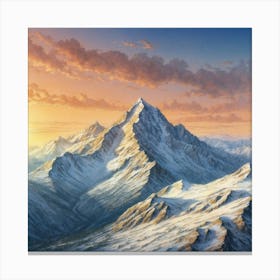 Mountains At Sunset Canvas Print