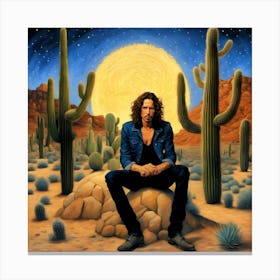 Chris Cornell Starry Night Canvas Print