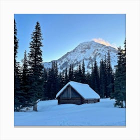 A Serene Polar Wilderness At Sunset Where The Gradient Of An Ethereal Blue Sky Clashes With The Coo (5) Canvas Print