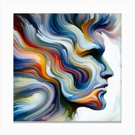 Abstract Of A Woman'S Head Canvas Print