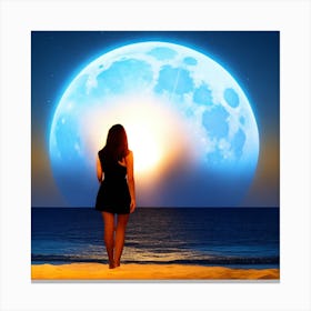 Full Moon In The Sky Canvas Print