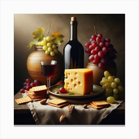 Cheese and fruit 2 Canvas Print