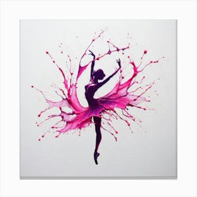 Ballerina Splash Canvas Print