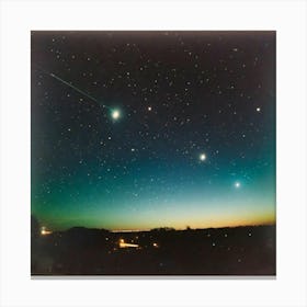 Big teal starry Sky outdoors Canvas Print