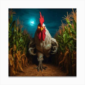 Cocky Rooster Canvas Print