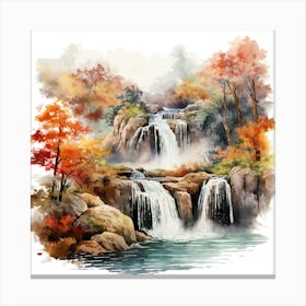 Waterfall Painting 1 Canvas Print