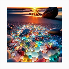 Sea Glass Painting Canvas Print