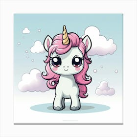 Cute Unicorn 154 Canvas Print