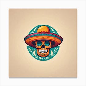 Day Of The Dead Skull 64 Canvas Print