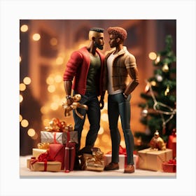 Realistic Black Gay Couple Christmas Stylish Deep 347d9a76 4dc8 4f03 A179 71d3ae8faca0 Canvas Print
