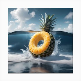 Pineapple In The Water Stampe su tela