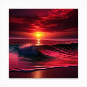 Sunset At The Beach 254 Canvas Print