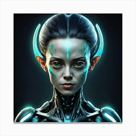 Futuristic Girl Canvas Print