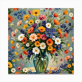 Flowers In A Vase 10 Canvas Print