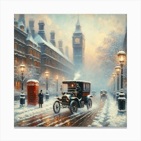 London In Winter Art Print Canvas Print