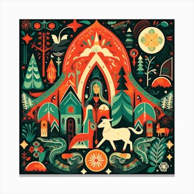 Jesus In The Forest Canvas Print