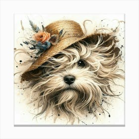Dog In A Hat 6 Canvas Print