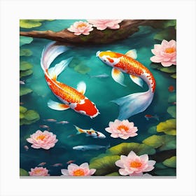 Koi Fish Painting 1 Canvas Print