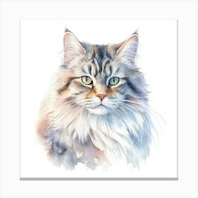 Siberian Cat Portrait 3 Canvas Print