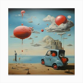 'The Red Car' Canvas Print