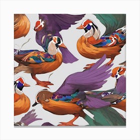 Mandarin Ducks Canvas Print