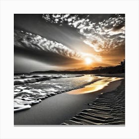 Sunset At The Beach 339 Canvas Print