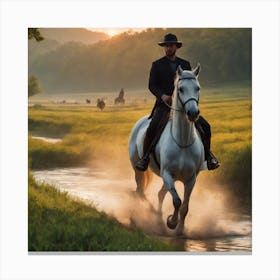 Beautiful horse and beautiful scene  Canvas Print