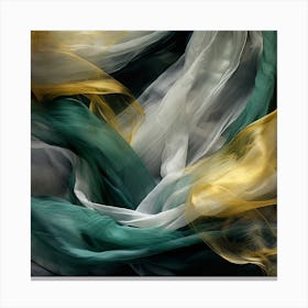 Emerald Gold Flow 10 Canvas Print