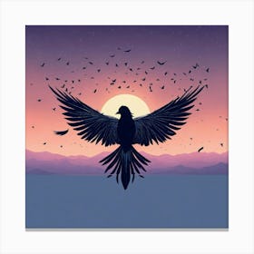 Cockatoo At Sunset Canvas Print