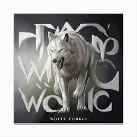 White Fierce Canvas Print