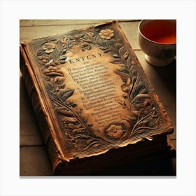 Ancient Tea Recipe Book Canvas Print