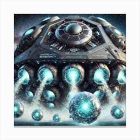 A High Tech, Sci Fi Scene Showing The Hydro Lance 1 Canvas Print