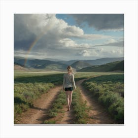 Rainbow In The Distance Canvas Print