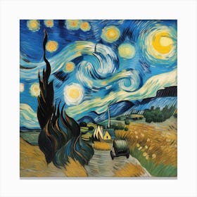 Art Vincent Van Gogh sky Canvas Print