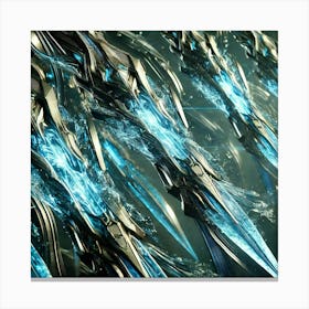 Cascade Sovereignty Scifi Hydroknight Water Forged Weapons Canvas Print