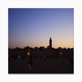 Dusk in Marrakech  Canvas Print