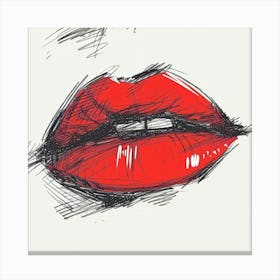 Red Lips Canvas Print