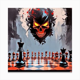 Chess - Skull Canvas Print