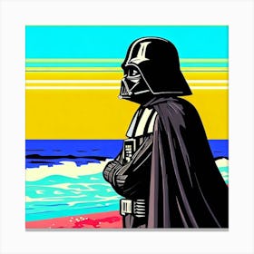 Darth Vader At The Beach Pop Art 1 Canvas Print